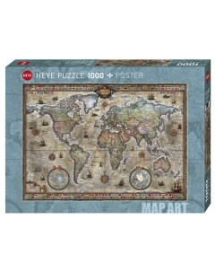 Пазл Heye Старинная карта 1000 деталей Heye puzzle