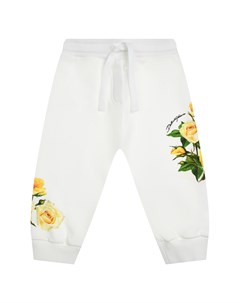 Спортивные брюки с принтом желтые розы Dolce&gabbana