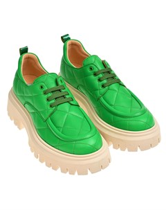 Стеганые ботинки зеленые Rondinella