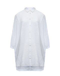 Рубашка оверсайз с рукавами 3 4 белая 120% lino