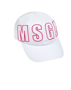 Бейсболка с крупным лого белая Msgm