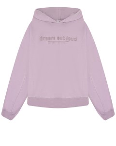 Сиреневая толстовка худи с принтом Dream out loud Brunello cucinelli