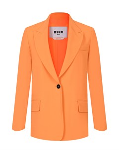 Оранжевый однобортный пиджак Msgm