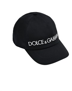 Бейсболка с белым лого синяя Dolce&gabbana