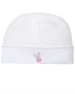 Белая шапка с вышивкой зайчик Lyda baby