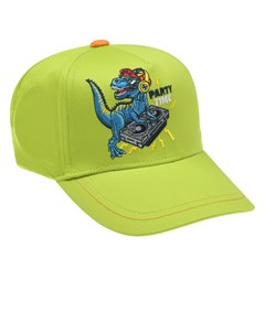 Салатовая кепка с вышивкой динозавр Jan&sofie