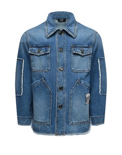 Выбеленная джинсовая куртка синяя No21