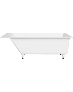 Ванна из искусственного камня Cascata Kit S Sense 170x75 см с ножками со сливом переливом с донным к Salini