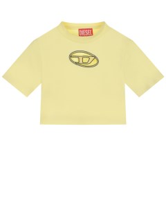 Желтая футболка с лого Diesel