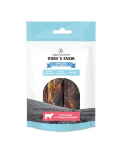 Лакомство для собак Строганина из говядины вяленая 40г Duke's farm