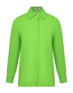 Зеленая льняная рубашка Aline