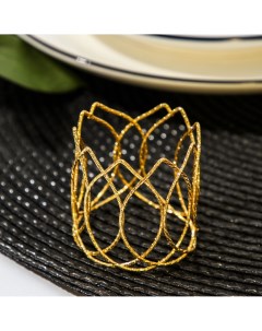 Кольцо для салфетки noble 4 5 4 см цвет золотой Nobrand