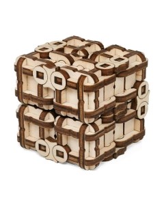 Деревянный конструктор 3D головоломка Метаморфик Куб 1 0 Ewa (eco wood art)