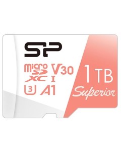 Карта памяти 1TB SP001TBSTXDV3V20SP microSDXC Class 10 UHS I U3 100 80 Mb s A1 SD адаптер Silicon power