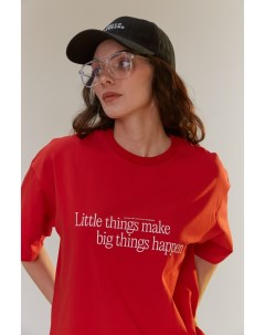 Футболка оверсайз с принтом Little things make big things happen Inspire