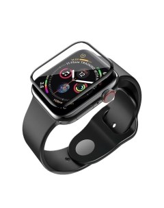 Защитное стекло для Apple watch 44 керамика полный клей 3D чёрное Nobrand