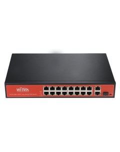 Коммутатор WI PS518G v3 16 PoE портов для видеонаблюдения для ip телефонов Wi-tek