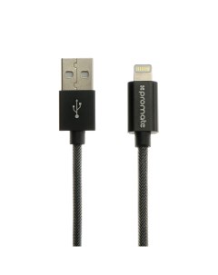 Кабель linkMate LTF2 USB Lightning MFI 2 м Black Promate