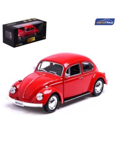 Машина металлическая VOLKSWAGEN BEETLE 1967 1 32 открываются двери инерция красный Автоград