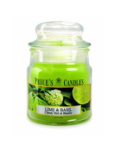 Свеча ароматизированная в банке Лайм и базилик Price's candles