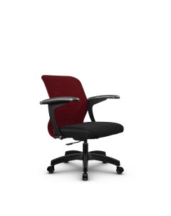Кресло компьютерное SU M 4 подл 160 осн 005 Бордовый Черный Метта