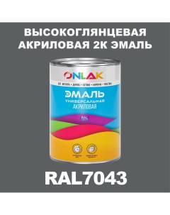 Эмаль 2К RAL7043 высокоглянцевая по металлу ржавчине дереву бетону Onlak