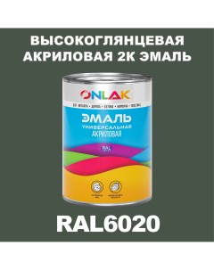 Эмаль 2К RAL6020 высокоглянцевая по металлу ржавчине дереву бетону Onlak