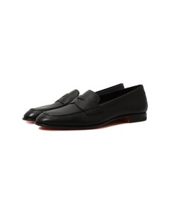 Кожаные пенни лоферы Santoni