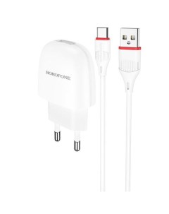 Сетевое зарядное устройство BA49A type c 1xUSB Type C 2 1 А белый Borofone