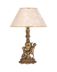 Настольная лампа Путти Бронза с абажуром Каледония Айвори Bogacho