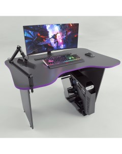 Игровой компьютерный стол Fly графит фиолетовый Myxplace
