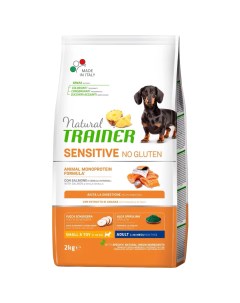 Сухой корм для собак Trainer Natural Sensitive No Gluten Adult Mini с лососем 2 кг Natural trainer