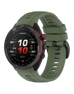 Силиконовый ремешок для Approach S70 47 мм черная пряжка темно зеленый Garmin