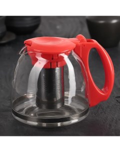 Чайник заварочный Фиона 1 1 л с металлическим ситом цвет красный Nobrand