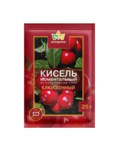 Кисель клюква 25 г х 3 шт Эскароль