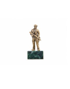 Статуэтка Охотник с ружьем на камне 10603 Пятигорская бронза