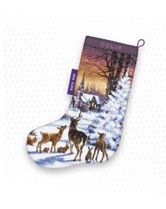 Набор для вышивания Christmas Wood Stocking Letistitch