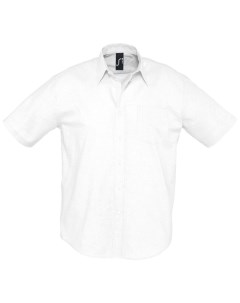 Рубашка мужская с коротким рукавом BRISBANE белая размер M No name