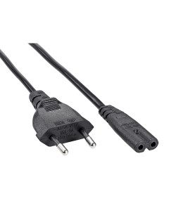 Кабель питания Europlug M 2 pin 3 м черный TE023 CU0 5 3M TE023 CU0 5 3M Telecom