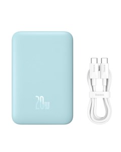 Беспроводное зарядное устройство Magnetic Mini Power bank 6000mAh 20W голубой Baseus