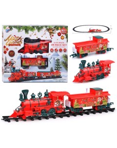 Железная дорога YY 543 Merry Christmas 450 см свет звук дым 19 дет в коробке Oubaoloon