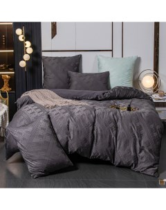 Комплект постельного белья Сатин Жаккард на резинке евро Viva - home textile
