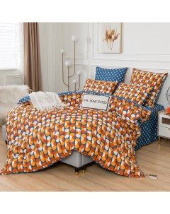 Постельное белье сатин VIVA HOME TEXTILE 2 спальный на молнии подарочный набор Viva - home textile