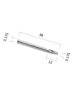 Фреза спиральная однозаходная стружка вверх AAY1LX3 12 для станка ЧПУ Djtol