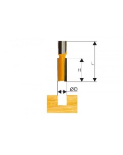Фреза по дереву пазовая прямая O16х19 твердосплав ц хв 8 ПРОФ бокс 9216 Энкор