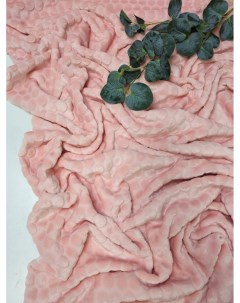 Ткань Плюш Розовые кружочки 200х180см Nobrand