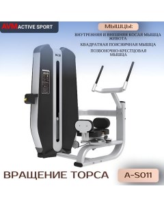 Вращение торса AVM A S011 тренажер для зала профессиональный силовой Avm active sport