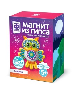 Магнит из гипса Совушка Фантазёр