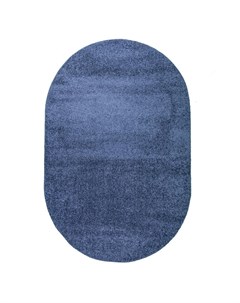 Ковер Фьюжн овальный Синий 1 5 х 3 м мягкий пушистый на пол для комнаты 44107_46122 Belka