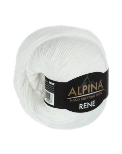 Пряжа RENE 10 шт в упак цвет БЕЛЫЙ RENE 002 105 м от Alpina